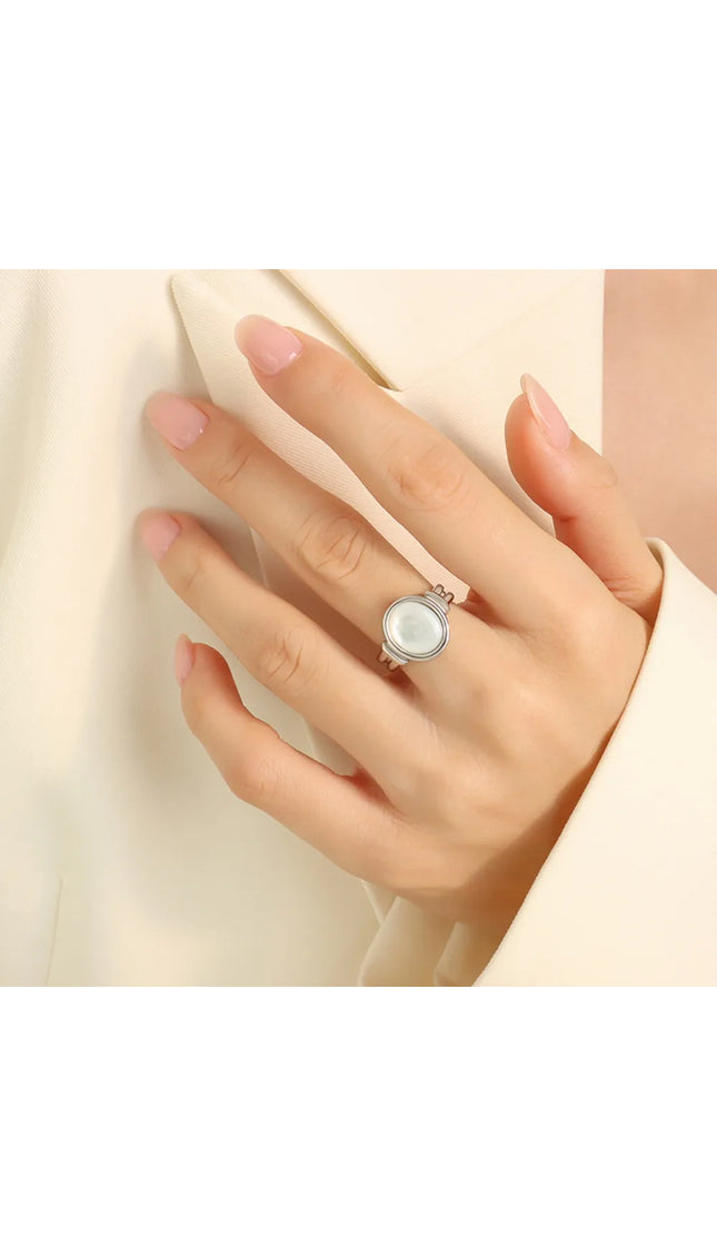 Vintage white seashell charming ring index finger ring accessory