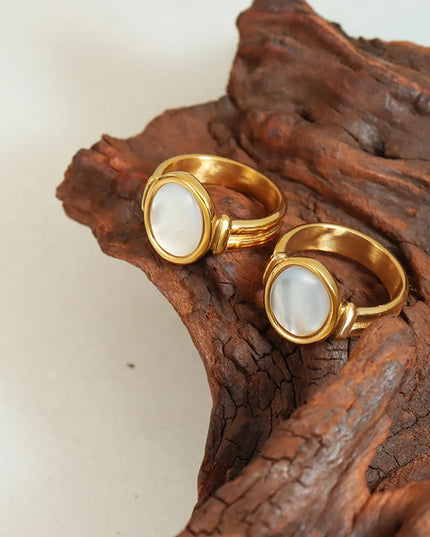 Vintage white seashell charming ring index finger ring accessory