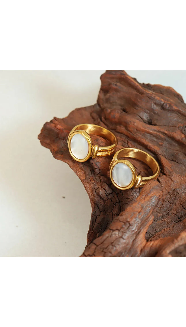 Vintage white seashell charming ring index finger ring accessory